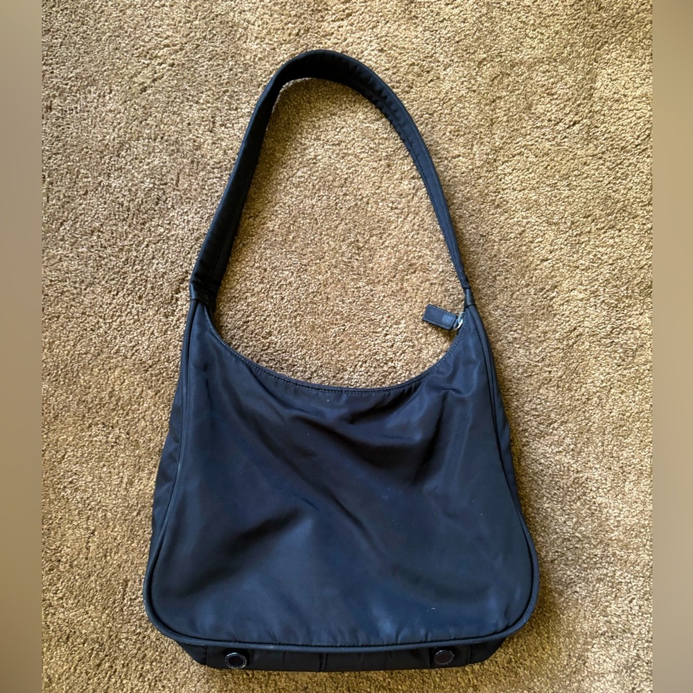 Prada Tessuto Black Nylon Shoulder Bag